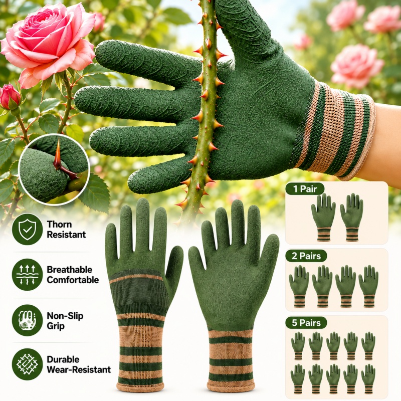 Cut Resistant Glove - 多用途ガーデニンググローブ、棘防止、防水、耐切創性、滑り止めグリップ、バラ、アザミの剪定、掃除、屋外作業用