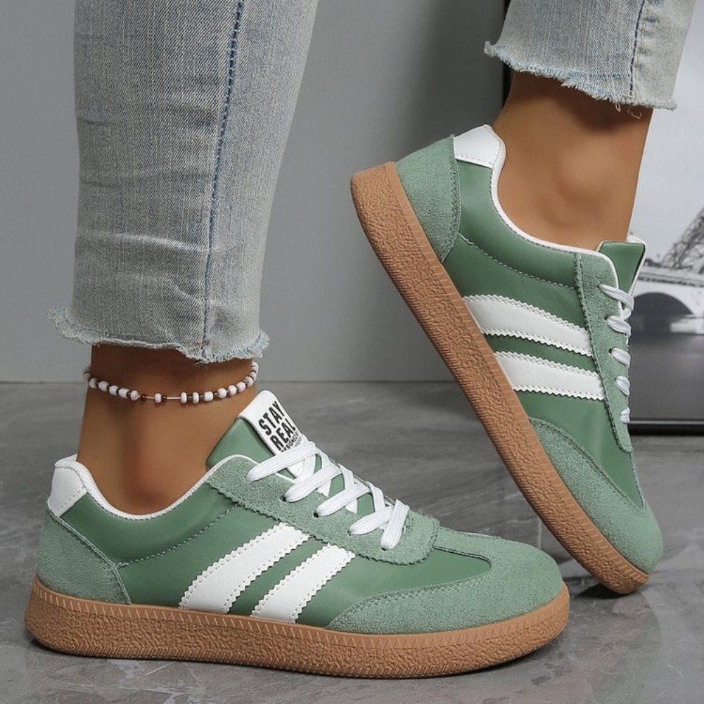 軽量で快適なスニーカー女性のためのファッションストライプレー - Vans Shoes Old Skool のレビューと価格