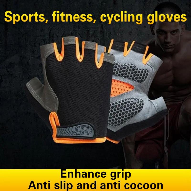 ホットハーフフィンガーサイクリンググローブ男性女性アンチスリ - Cycling Glove Padded のレビューと価格