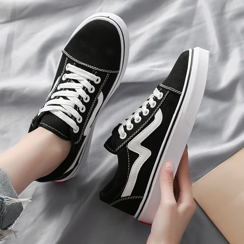 2025年春新作 キャンバスシューズ 女子学生向け 通気性抜 - Vans Shoes Old Skool のレビューと価格